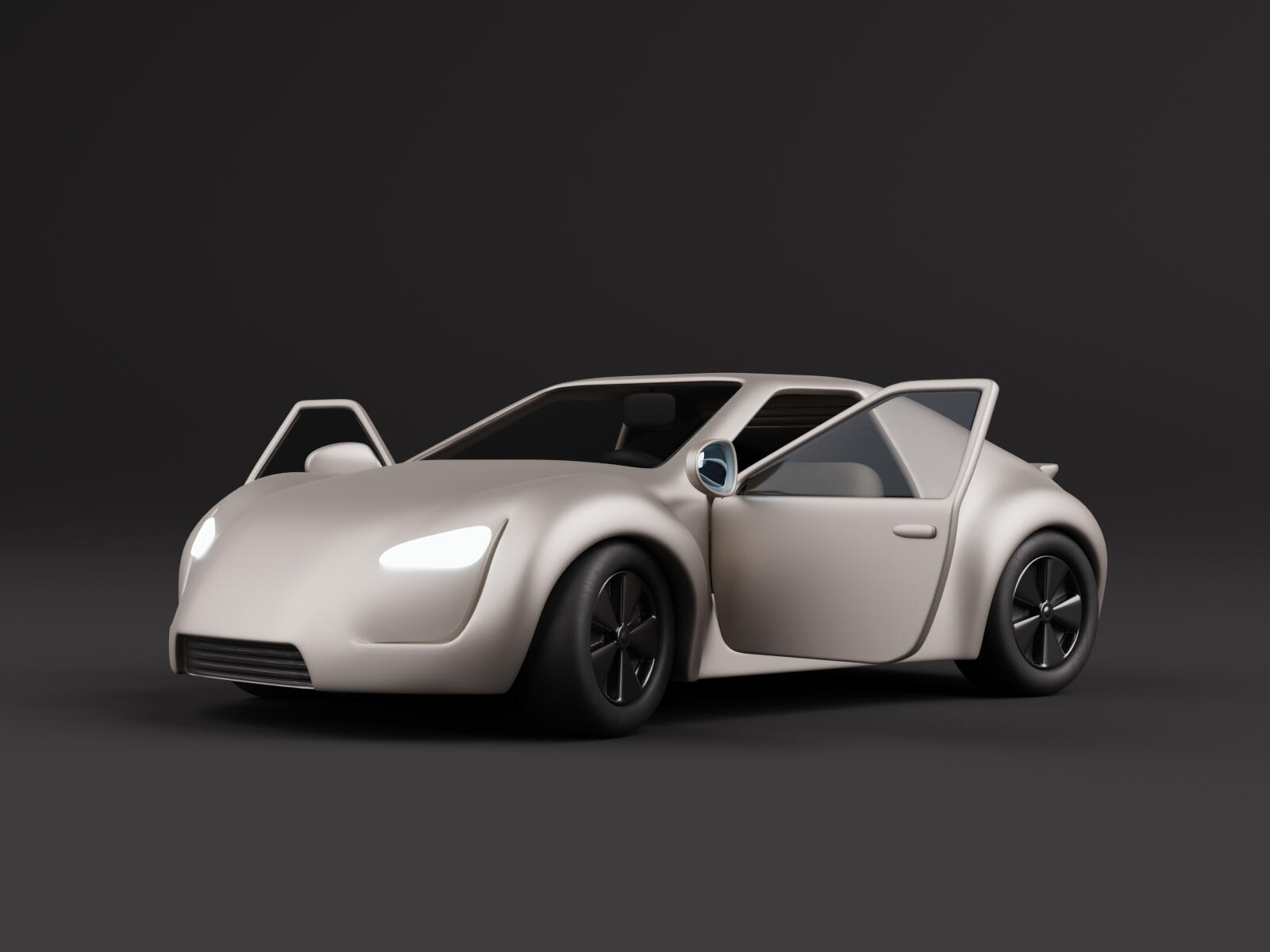 Showcase of 3D library of various 3D characters with 3D vehicles