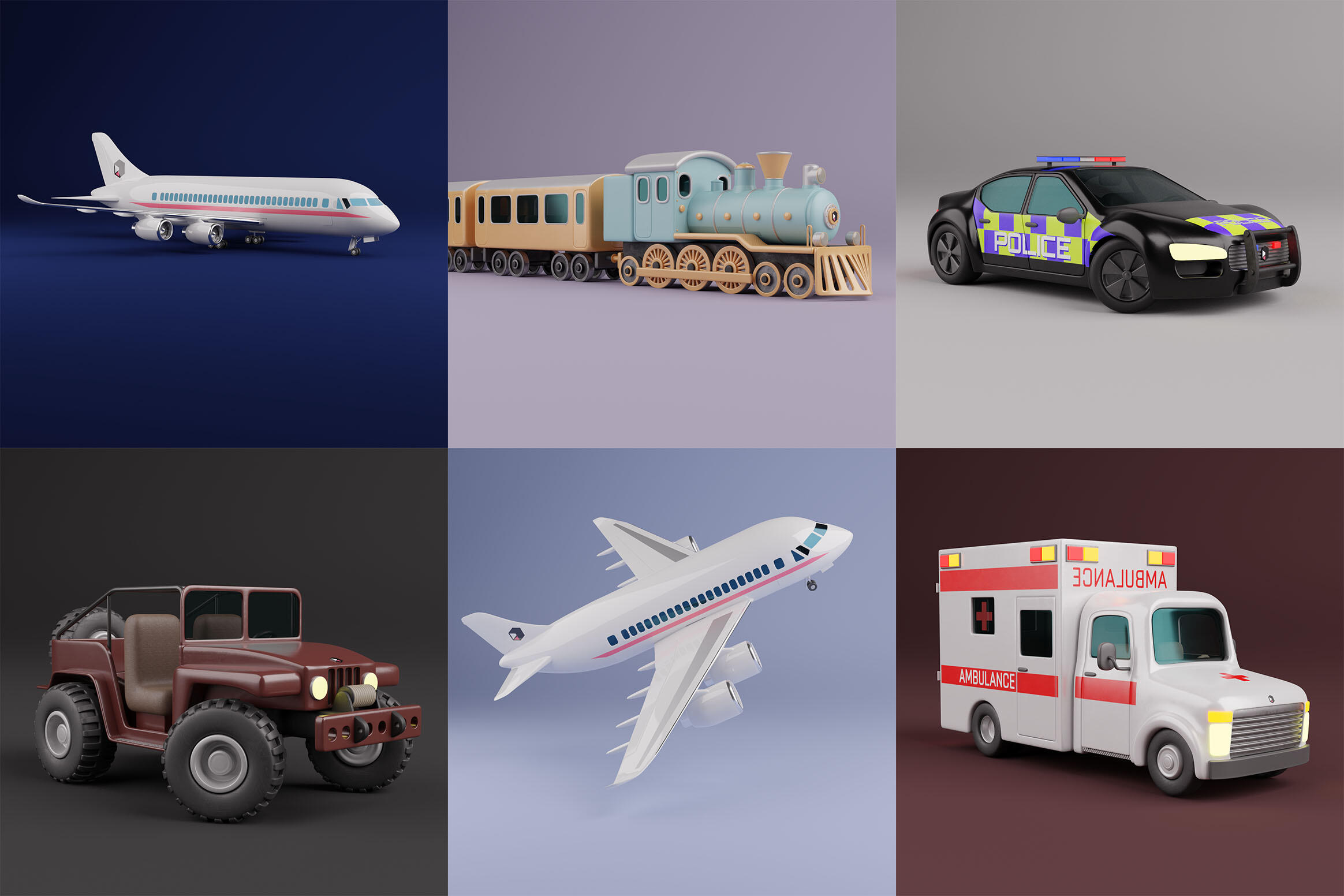 Showcase of 3D library of various 3D avatars named AVATARZ